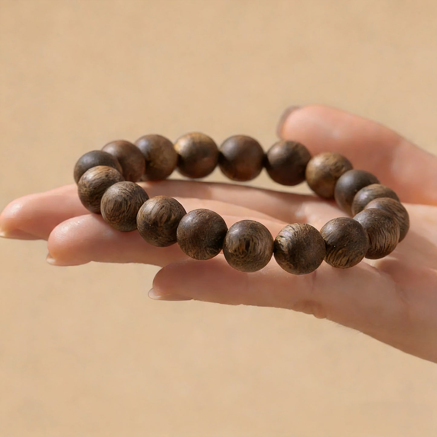 10mm Kyara Agarwood Bracelet Round Beads | Classic Sphere Design | Natural Resin Rich | Smooth Polished | Traditional Style