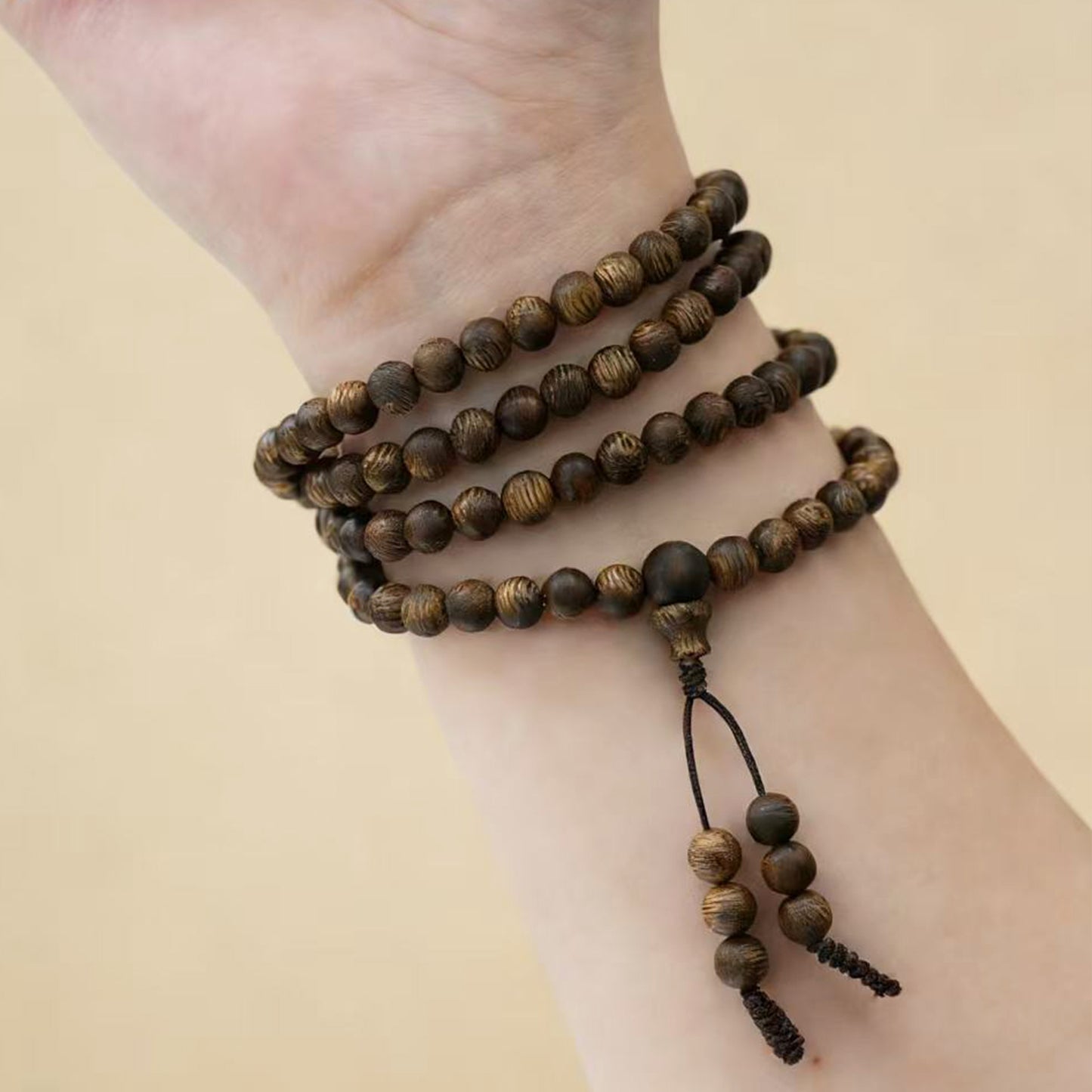 06mm Kyara Agarwood Bracelet Round Beads | Classic Sphere Design | Natural Resin Rich | Smooth Polished | Traditional Style