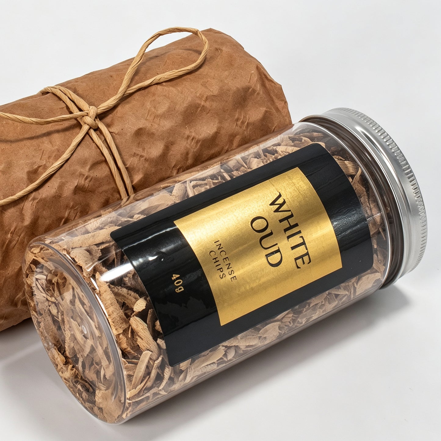 White Oud Incense Chips | Natural Agarwood Shavings for Electric Burner | 40g Raw Aromatic Wood | Home Fragrance Supply
