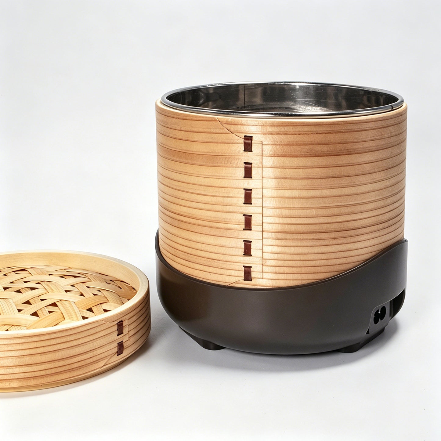 Electric Temperature-Controlled Aroma Warmer, Wooden Incense & Tea Roasting Box with Timer, Traditional Scent Diffuser for Blended Resins