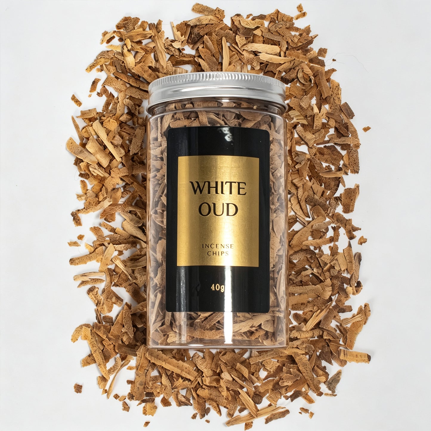 White Oud Incense Chips | Natural Agarwood Shavings for Electric Burner | 40g Raw Aromatic Wood | Home Fragrance Supply