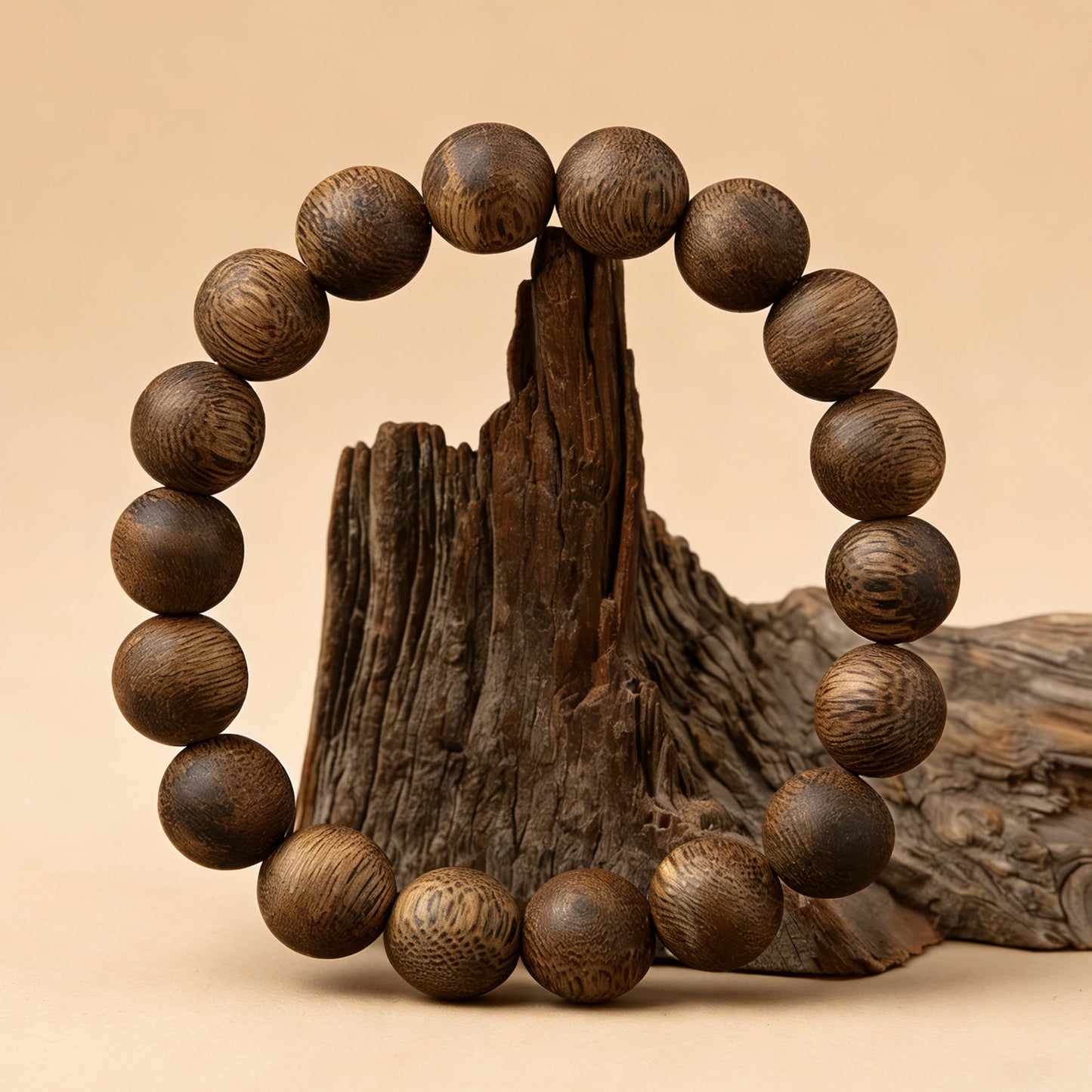 10mm Kyara Agarwood Bracelet Round Beads | Classic Sphere Design | Natural Resin Rich | Smooth Polished | Traditional Style