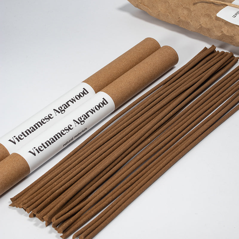 Vietnamese Kyara Incense Sticks Extra Thick | Handcrafted Natural Agarwood Incense | Rich Woody Aroma | Long-Lasting Home Fragrance