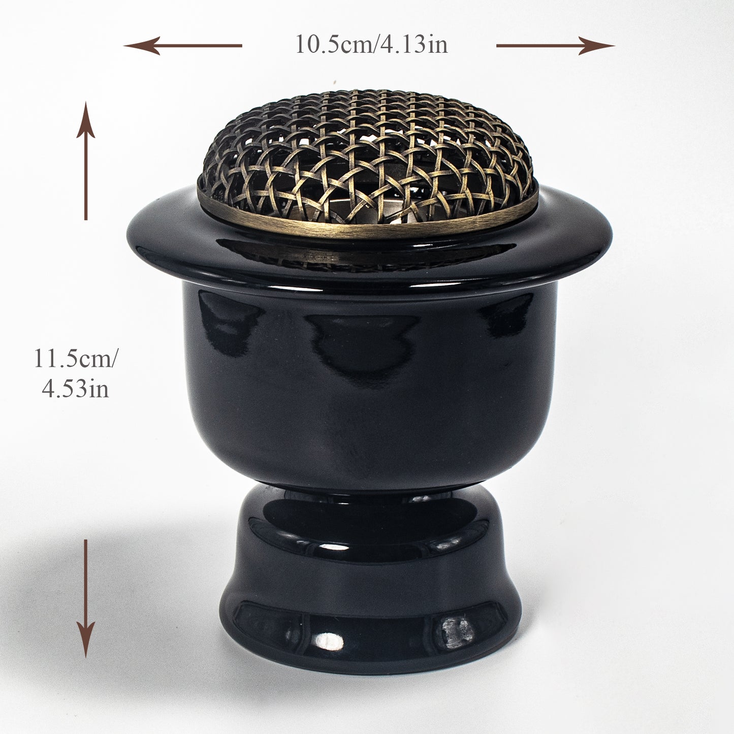 Black Electric Incense Burner with Timer & Temperature Control | High-Temperature Carbonization Aroma Diffuser