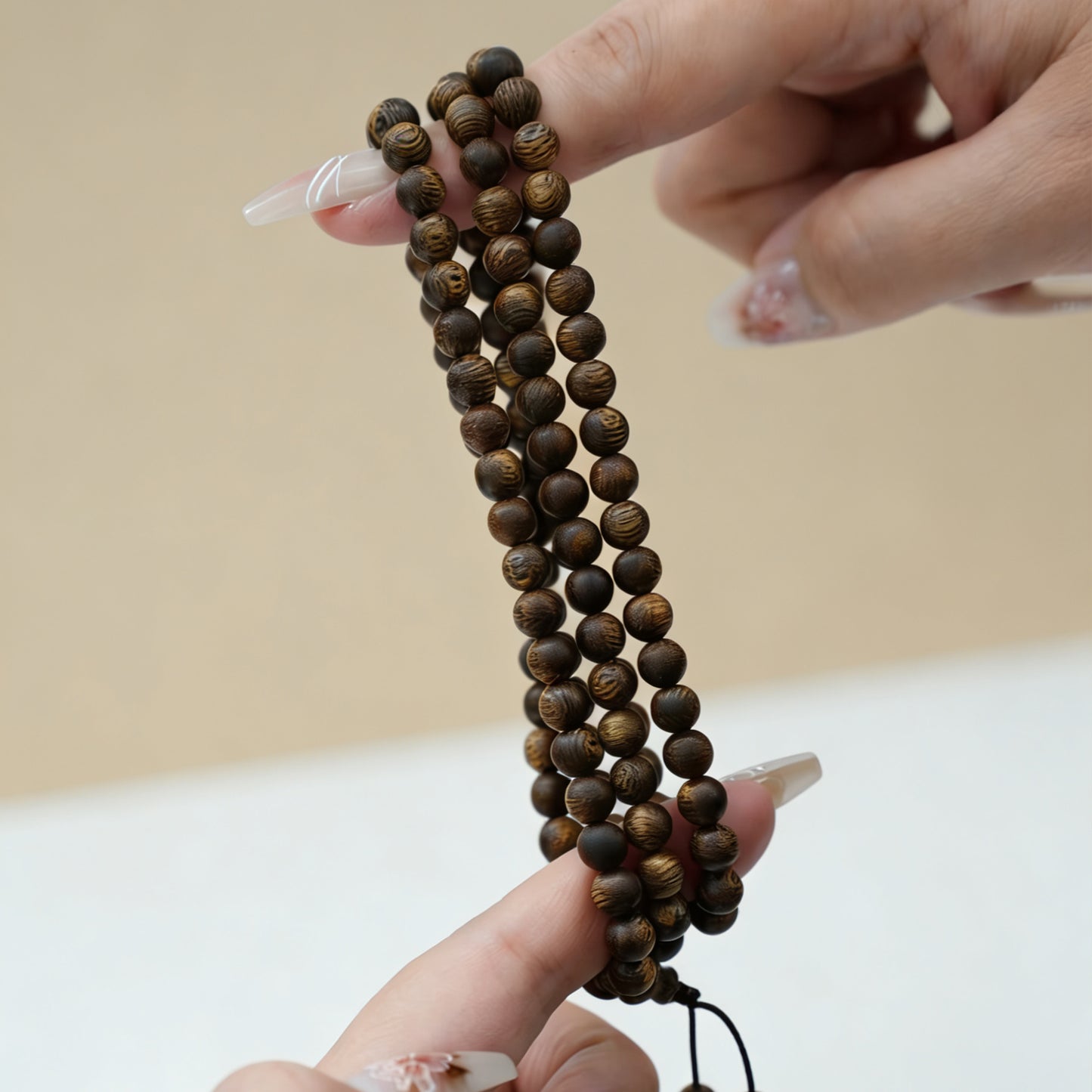 06mm Kyara Agarwood Bracelet Round Beads | Classic Sphere Design | Natural Resin Rich | Smooth Polished | Traditional Style