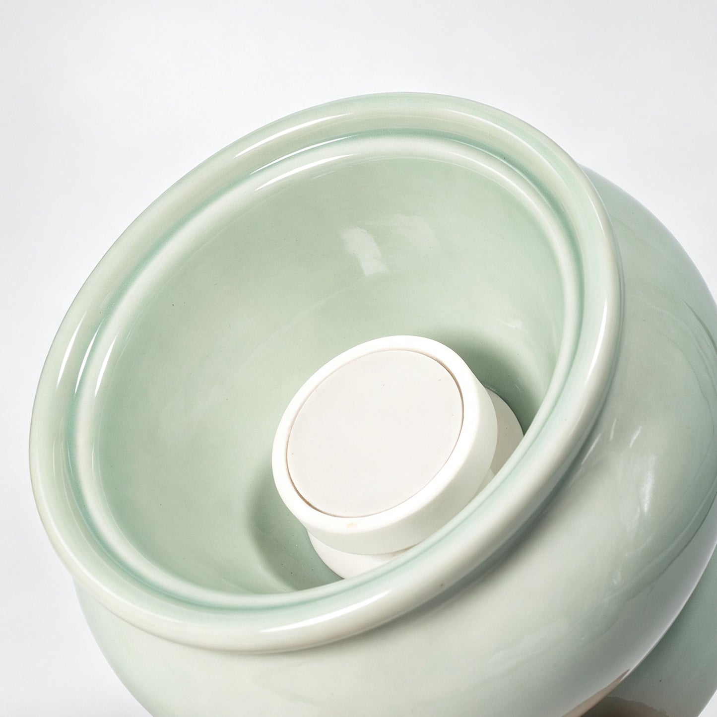 Electric Celadon Incense Burner | Longquan Style Ceramic Aromatherapy Diffuser | Pierced Lid Timer Control | Zen Home Decor