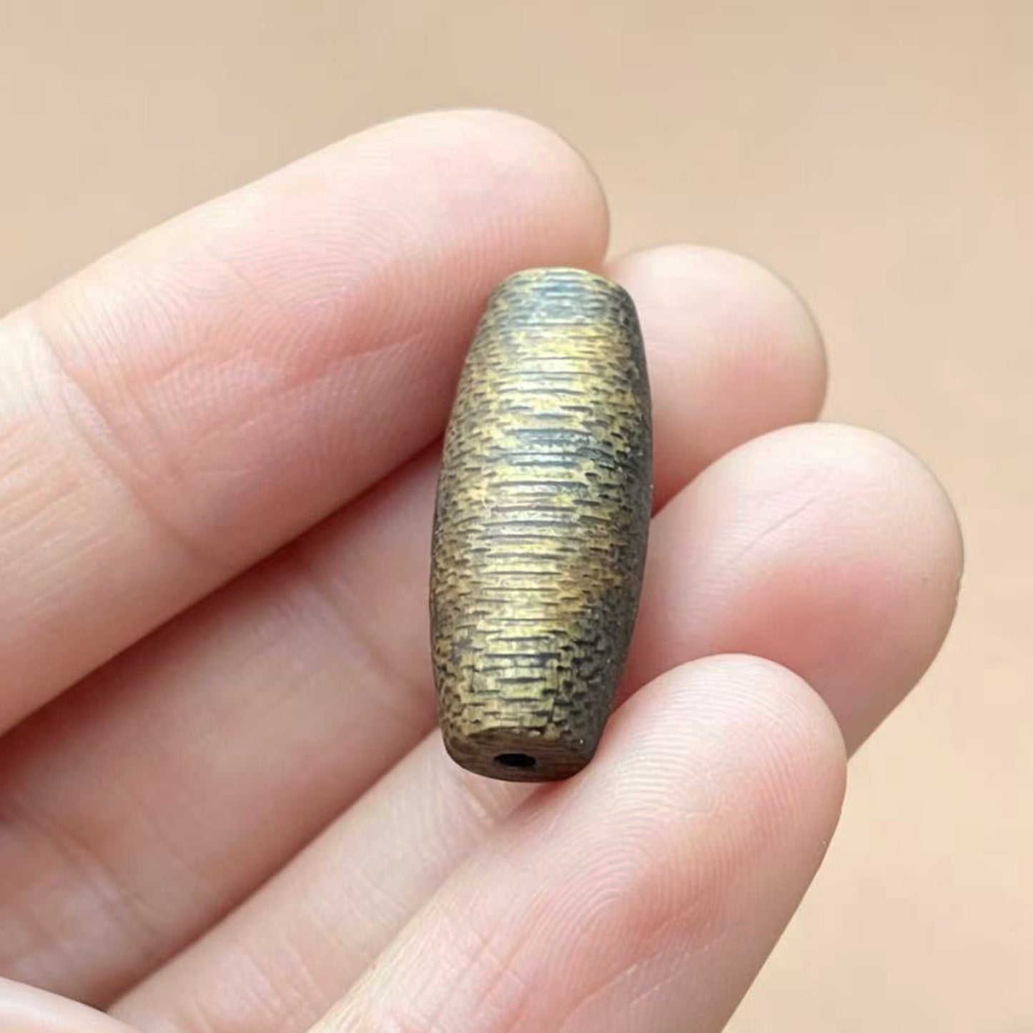 0.8cm Kyara Agarwood Dzi Beads | Natural Barrel Spacers | Tibetan Style Loose Beads | DIY Jewelry Making | Aromatic Wood Spacers