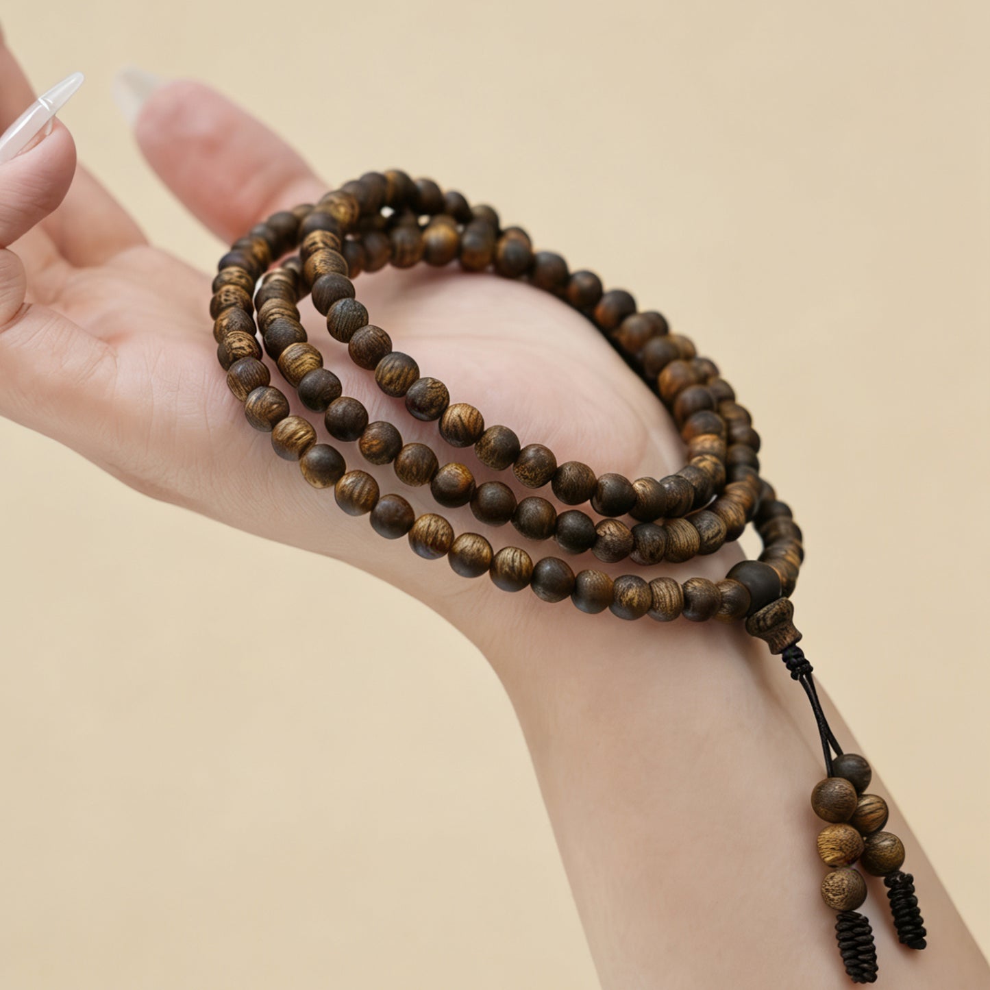 06mm Kyara Agarwood Bracelet Round Beads | Classic Sphere Design | Natural Resin Rich | Smooth Polished | Traditional Style