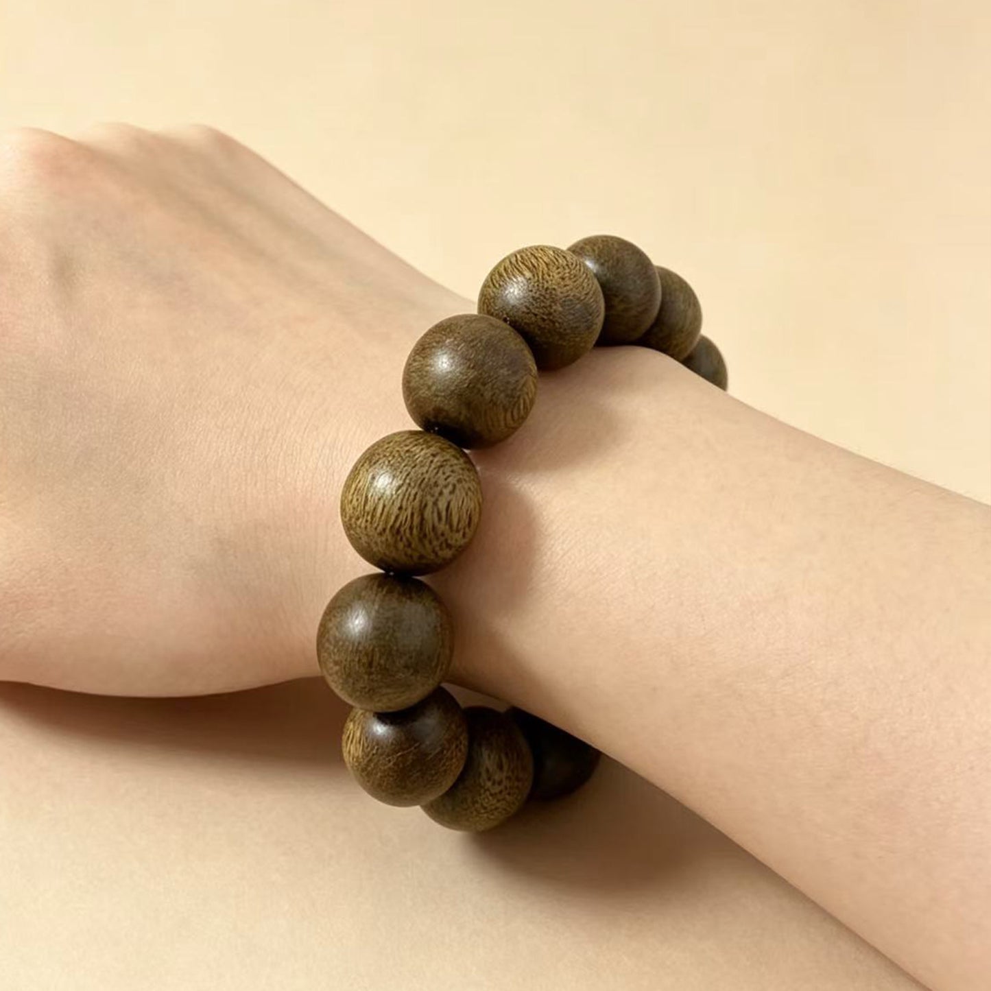 Kyara Agarwood Bracelet 16mm Round Beads | Classic Single Strand | Natural Resin Rich | Smooth Polished | Substantial Presence