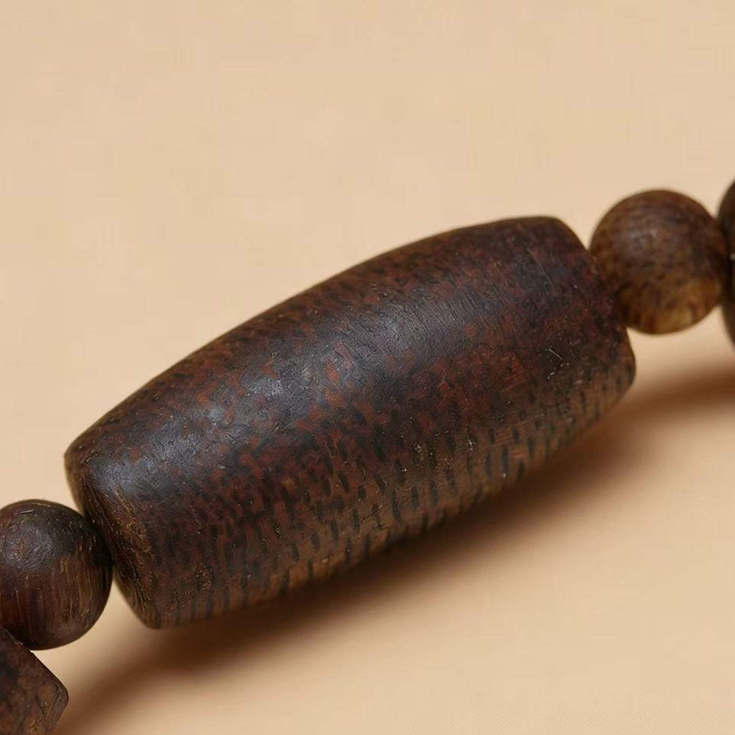 Kyara Agarwood Bracelet Multi-Layer | Natural Freeform Beads | Dzi Style Organic Shape | Aromatic Wood Mala | Traditional Craft
