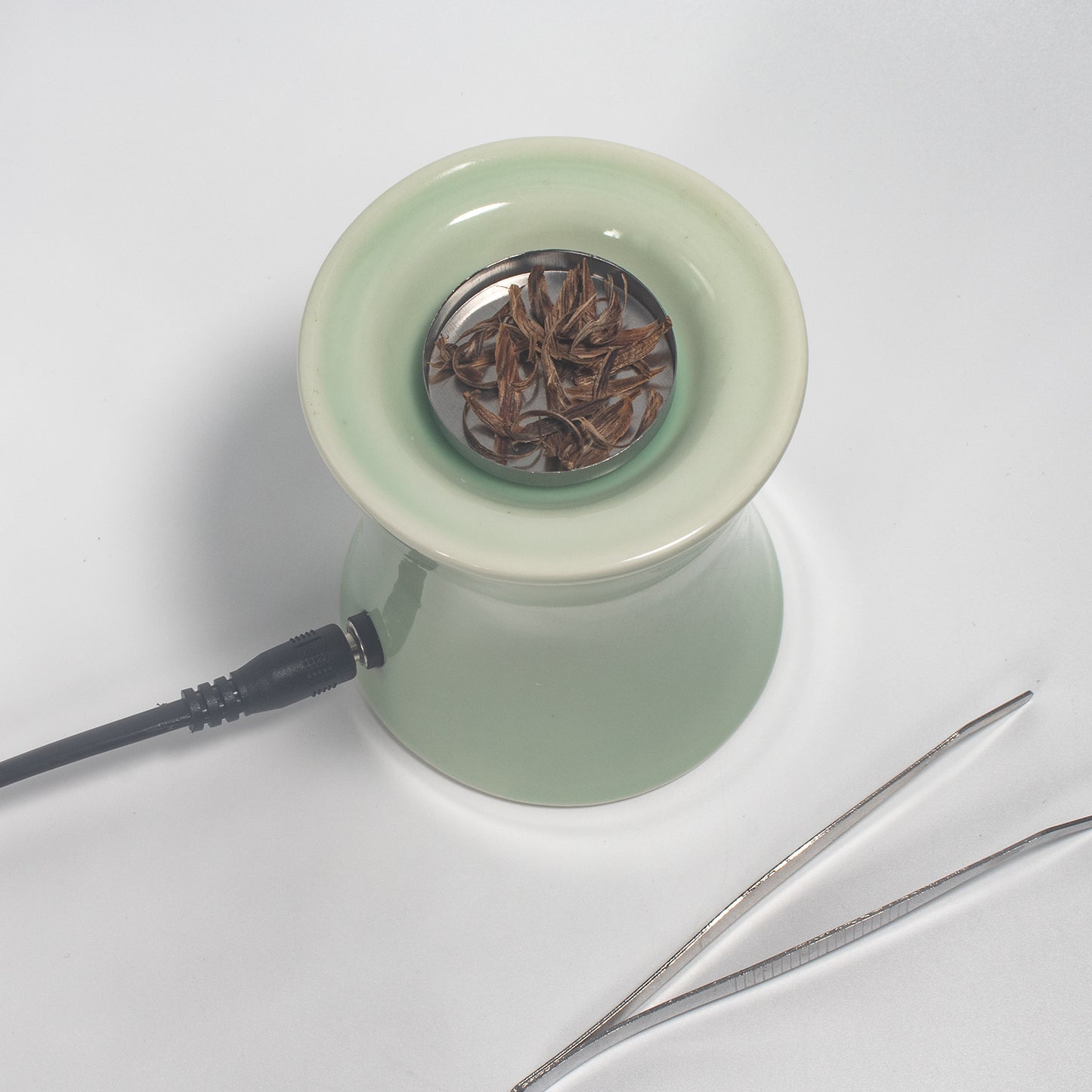 Ceramic Electric Incense Burner with Timer & Temperature Control, Handmade Aromatherapy Diffuser, Zen Home Decor