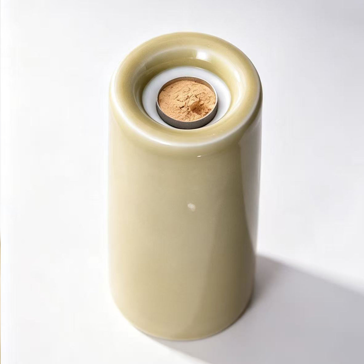 Portable Electric Incense Burner Celadon Ceramic Mini Aroma Heater Travel Set