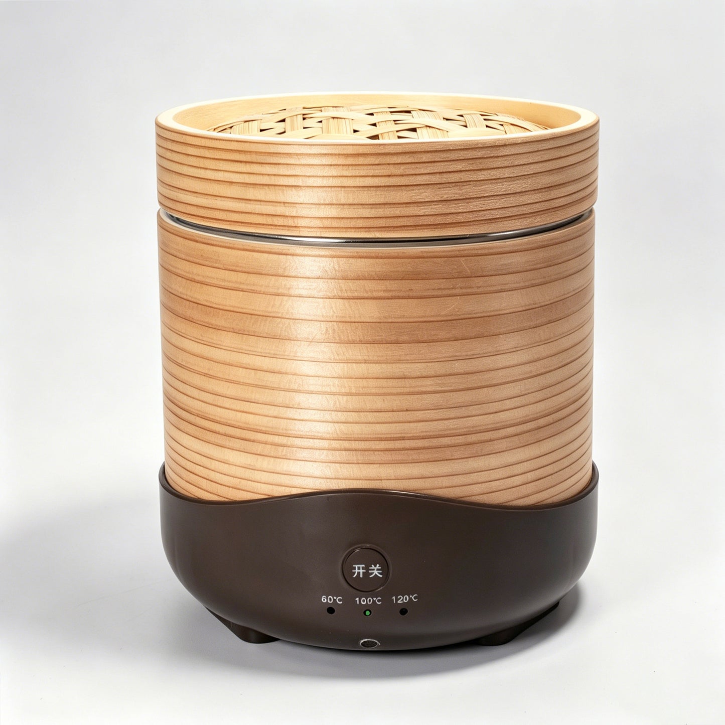 Electric Temperature-Controlled Aroma Warmer, Wooden Incense & Tea Roasting Box with Timer, Traditional Scent Diffuser for Blended Resins